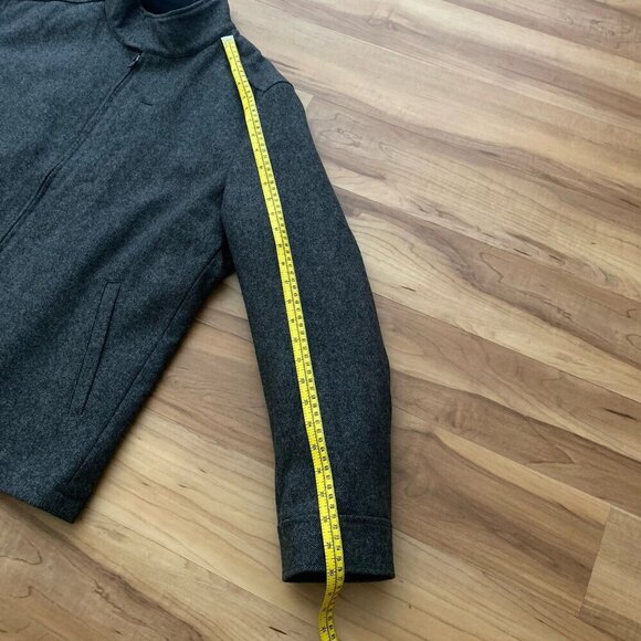 Banana Republic Men’s Jacket Wool Blend Black Gray Zip Pockets Lined Size Large - Picture 5 of 11